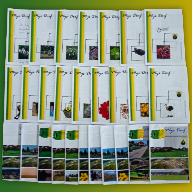 Druckvorstufe Layout DTP Dorfzeitung Schwarzhäusern 4911 Fotohaefeli