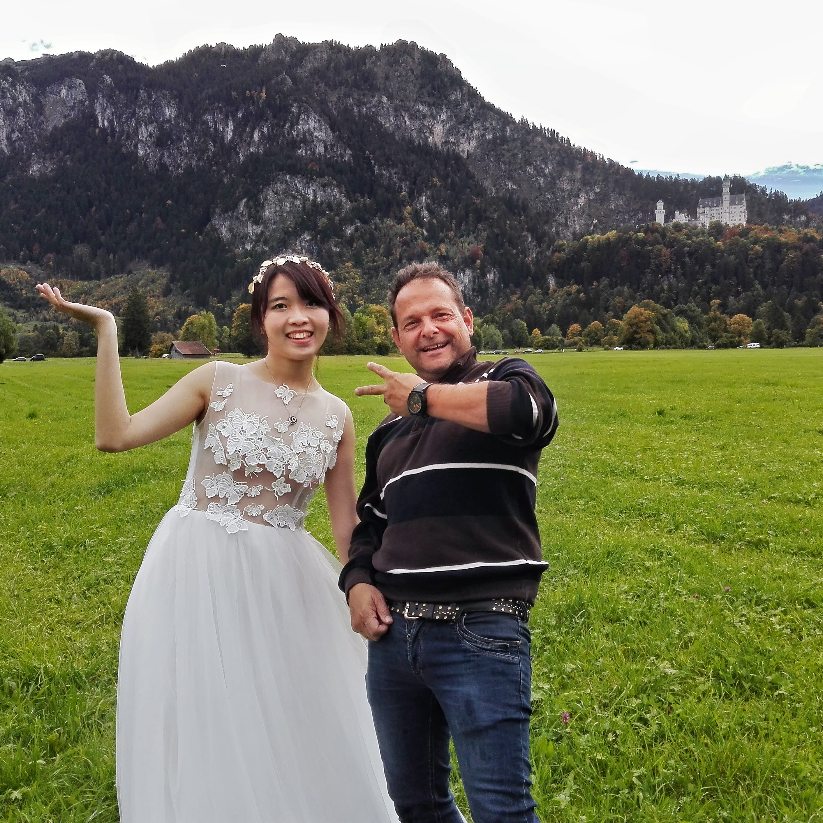 Hochzeitskleidshooting Schloss Neuschwanstein füssen