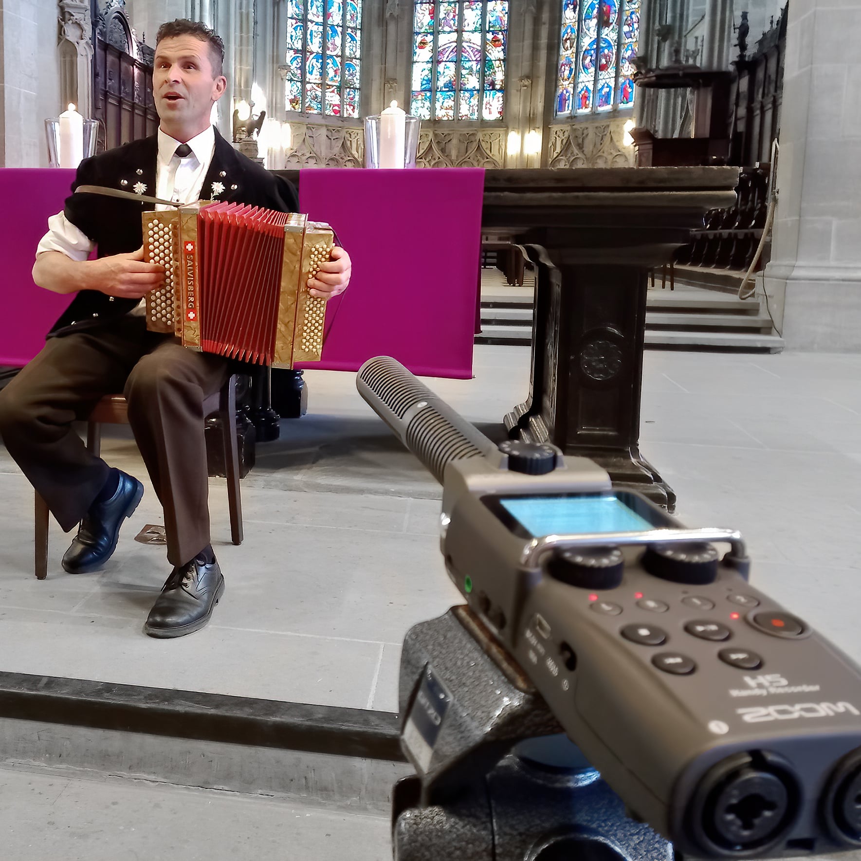 Tonaufnahme im Berner Münster pcm jodel fotohaefeli