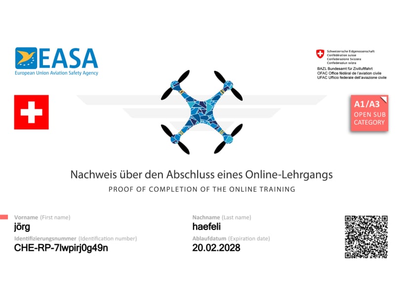 Luftaufnahmen Drohnenaufnahmen Fotodrohne Videodrohne BAZL Drohnenpilot