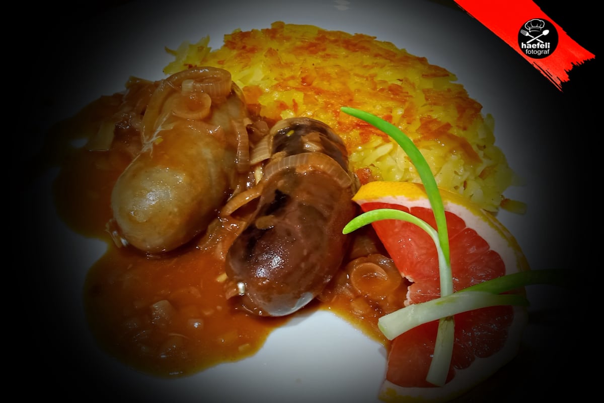 schweizer küche, metzgete, blut und leberwurst, butterrösti, fotohaefeli, jörg haefeli aarwangen, food fotograf, food photographer