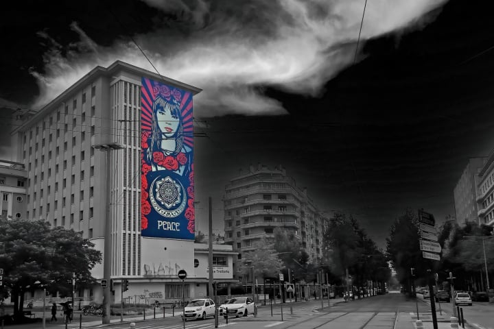 shepard fairey, obey, grenoble, streetart, rose girl, mural, kunst, fotohaefeli, 